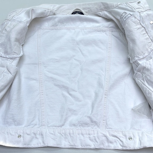 Tokyo Talkies White Patchwork Denim Jacket - Picture 15 of 16